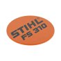Model Plate for Stihl FS310 Clearing Saws - OEM No. 4180 967 1532
