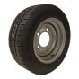 Trailer Wheel & Tyre 145/80R13C 79N, 4 Stud, 130mm PCD, Silver, ET20
