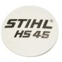 Model Plate for Stihl HS45 Hedge Trimmer - 4228 967 1500