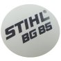 Model Plate for Stihl BG85 - 4229 967 1502