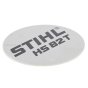 Model Plate for Stihl HS 82 T Hedgetrimmers - 4237 967 1508