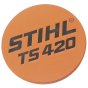 Model Plate for Stihl TS420 Disc Cutter - 4238 967 1501
