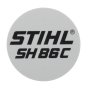 Model Plate for Stihl SH86C Vacuum Shredders - 4241 967 1523
