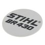 Model Plate for Stihl BR430 Backpack Blower - OEM No. 4244 967 1502