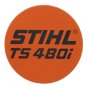 Model Plate for Stihl TS480 Disc Cutter - OEM No. 4250 967 1501