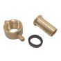 Brass Female 1.1/4" BSP Cap & 1.1/4" Hose Tail