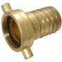 Brass Female 1" BSP Cap & 1" Hose Tail with Leather Washer
