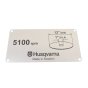 Label 12" for Husqvarna K760 - 506 28 41 04