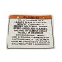 Warning Decal for Husqvarna FS3500 E, FS3500 G Floor Saw - OEM No. 542 04 61-28