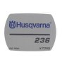 Decal for Husqvarna 236 & 240E Chainsaw - 575 72 97 01