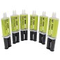 FIXT Clear 5 Minute Rapid Epoxy - 25 ml Syringe - 6 Pack