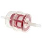 Universal Inline Diesel/Fuel Filter Red for 6mm/8mm Hose