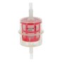 Universal Inline Diesel/Fuel Filter Red for 6mm/8mm Hose