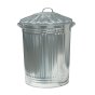 86 Litre Capacity Metal Galvanised Dustbin and Lid