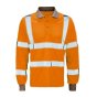 High Visibility Long Sleeve Polo Shirt - Orange, Size: X Large 724 0053