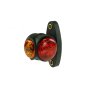 LED Red/White/Amber Rubber Side Marker Lamp, 10-30V