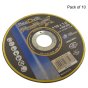 Thin Metal Cutting Disc 115mm x 1mm x 22mm - Pack of 10