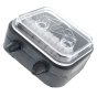 8 Way Wiring Junction Block with Screw Down Terminals and Lid in Black