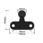 50mm Flange Tow Ball D 17.2kN S 350kg ECE R55 Black