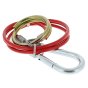 3mm x 1 Metre Breakaway Cable covered in Red PVC fits Braked trailers