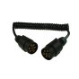 1.5M Curly Connecting Lead c/w 2 x 7 pin plugs supply lighting to trailers.