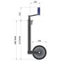 Jockey Wheel, Heavy Duty Serrated 48mm Tube, 750kg Static Load