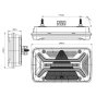 Trailer Rear LED Combination Lamp, Aspock Multiled III, 12V LH, ASS2