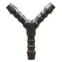Black 4mm Plastic Y-Piece Hose Joiner/Pipe Connector