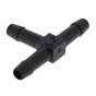 Black 3mm Plastic T-Piece Hose Joiner/Pipe Connector - 775 194