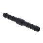 Black 5mm Plastic Straight Hose Joiner/Pipe Connector