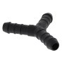 Black 14mm Plastic Y-Piece Hose Joiner/Pipe Connector