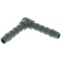 Black 5mm Plastic Elbow Hose Joiner/Pipe Connector