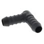 Black 14mm Plastic Elbow Hose Joiner/Pipe Connector - 775 243