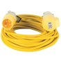 14M Extension Lead - 16A 1.5mm Cable - VDE approved Yellow indicating 110V
