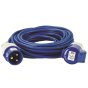 14M Extension Lead - 32A 2.5mm VDE approved Cable - Blue indicating 240V