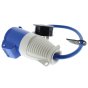 Single Socket 13A-16A Fly Lead - 25cm Cable c/w 16A Socket & 13A Plug 240V