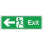 400mm x 150mm Fire Exit Sign Semi Rigid Plastic