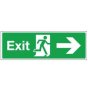 Self Adhesive Fire Exit Sign - 400mm x 150mm