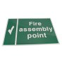 'Fire Assembly Point' Sign 400mm x 300mm 1mm - Semi Rigid Plastic