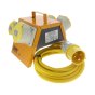 32A 4-Way Power Splitter Unit with 2x16A and 2x32A Outlets, 3m Cable, 110V