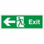400mm x 150mm Fire Exit Sign Semi Rigid Plastic