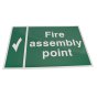 'Fire Assembly Point' Sign 400mm x 300mm 1mm - Semi Rigid Plastic