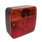 Square 4-Function Bulb Trailer Combination Lamp, 12V, Horizontal (MP17)