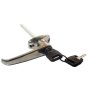 Chrome Lever Handle, Locking Mixed Keys, 44.5mm Hole Centres