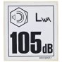 Decal Noise 105db (A) for Belle GX120, EX13 Engines - 800/99951