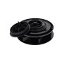 CentaFlow Wind Powered Rotary Roof Ventilator, Black, 220 x 220 mm