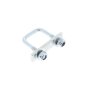 80 x 50 x 50mm Square U Bolt M10 Thread Grade 8.8 30mm Thread Length