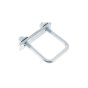 90 x 60 x 60mm Square U Bolt M10 Thread - Grade 8.8, 30mm Thread Length