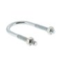 Zinc Plated M6 U Bolt with 2 Hex Nuts - Suits 27mm Diameter Pipe