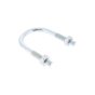 Zinc Plated M10 U Bolt w/ 2 Hex Nuts for 51mm Diameter Pipe